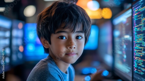 Wallpaper Mural Young Programmer at Work Torontodigital.ca