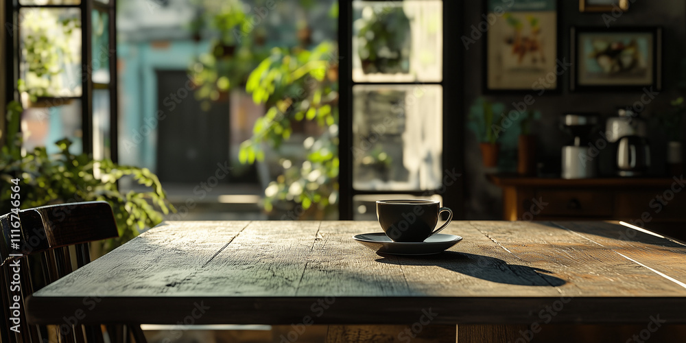 Tazza di caffè su assi di legno. Relax. Pausa caffè. Tazza di caffè su assi di legno. Relax. Pausa caffè.