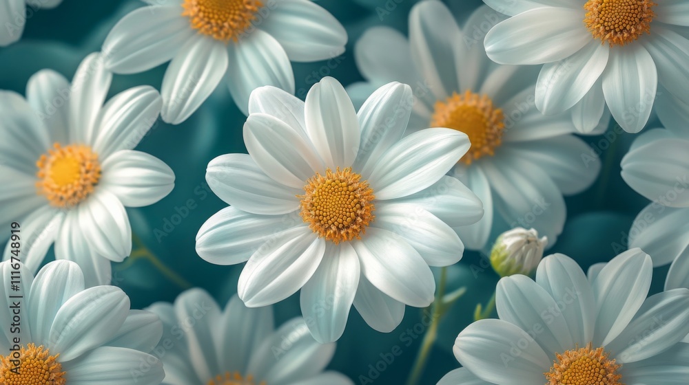 Fototapeta premium White Daisies in Full Bloom