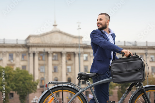 Young happy businessman wit...