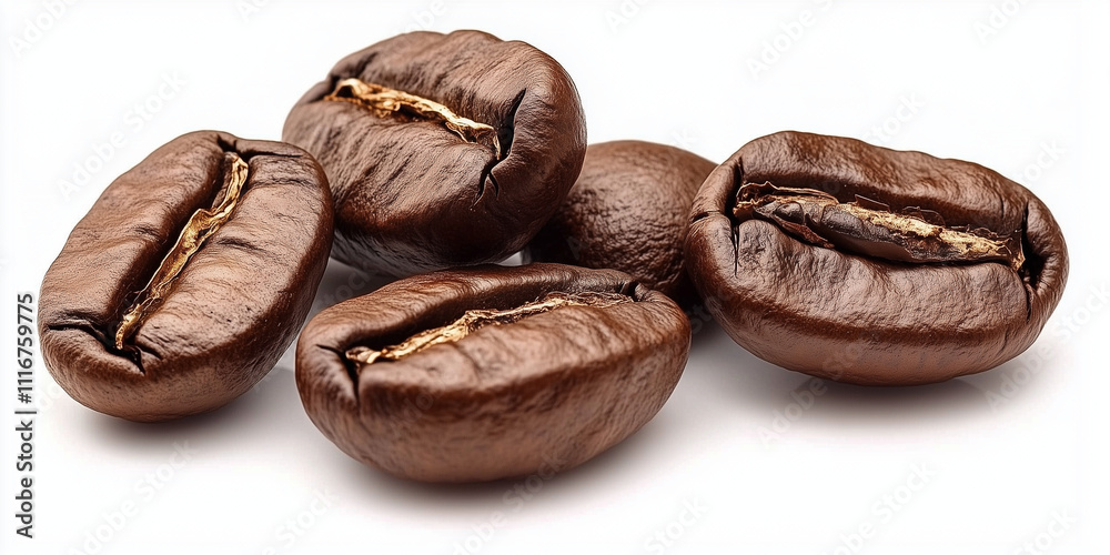 Fototapeta premium Sfondo con chicchi di caffè. Caffetteria menù. 