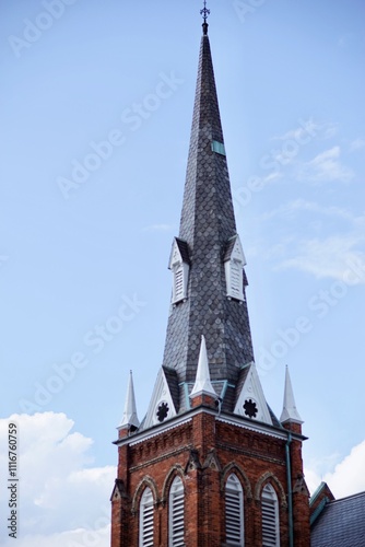 Plakat church steeple with sky