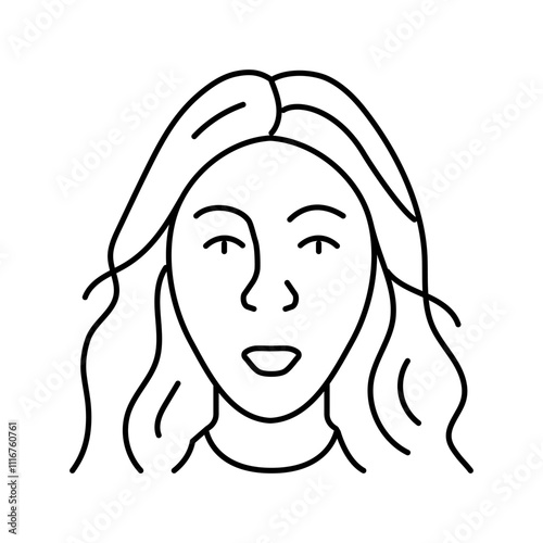 surprise woman expression line icon vector. surprise woman expression sign. isolated contour symbol black illustration