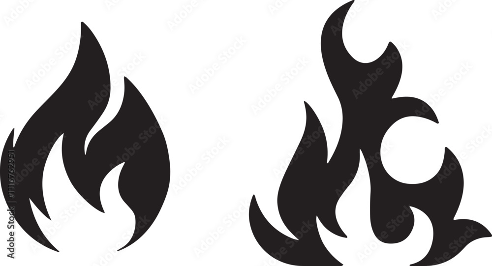 The illustration of an icon featuring two flames. The illustration of an icon featuring two flames.