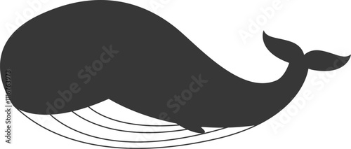 Minimalist Whale Silhouette Graphic