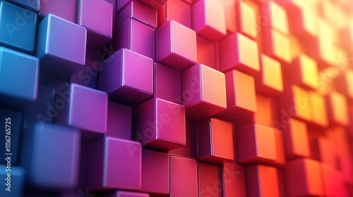 Abstract 3d cube Gradient 3d geometric background 