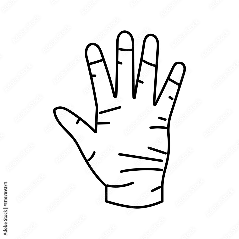 Obraz premium gloves for food handling line icon vector. gloves for food handling sign. isolated contour symbol black illustration