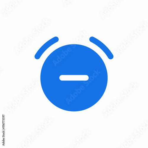 alarm clock minus remove icon sign vector