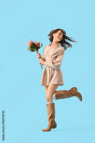 Beautiful young woman with ...