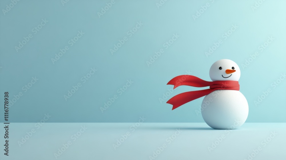 Obraz premium 3d render funny snowman 