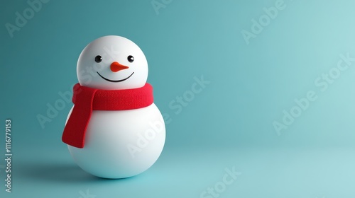 3d render funny snowman 