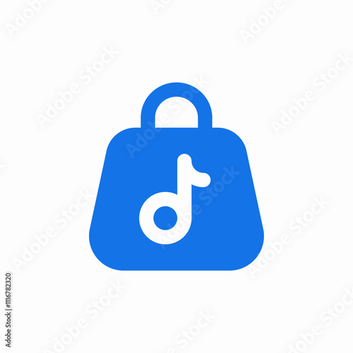 music store bag icon sign vector