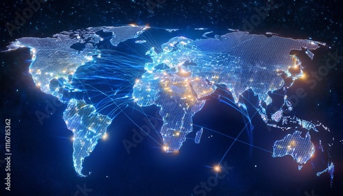 The glow of connections fosters innovation and growth.  