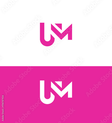 UM, MU Letter Logo