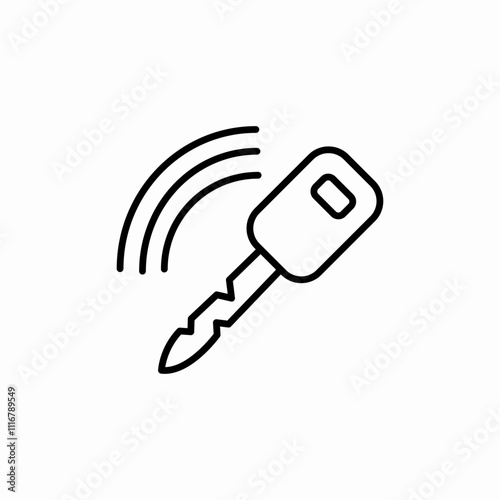 car key icon sign vector