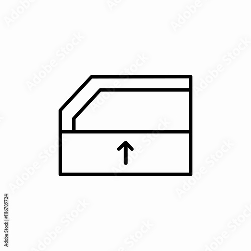 car window up icon sign vector