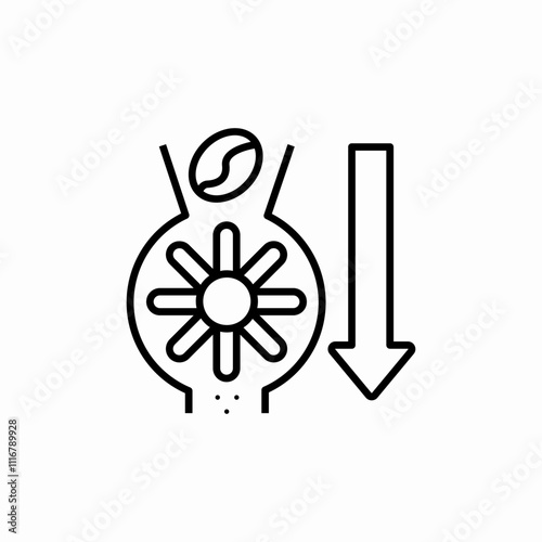 coffee grinder machine icon sign vector