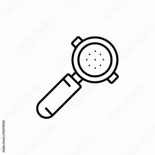 coffee portafilter icon sign vector