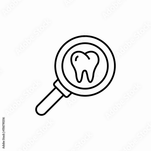 dental examination icon sign vector