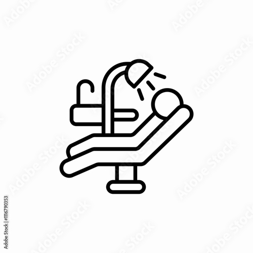 dentist armchair icon sign vector