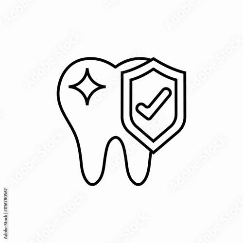 healthy tooth icon sign vector