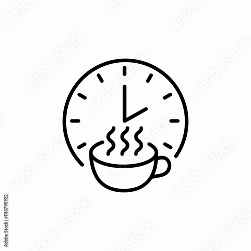 tea time icon sign vector