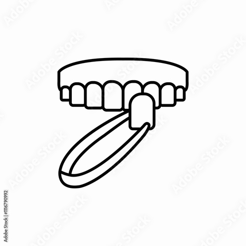 teeth veneers icon sign vector