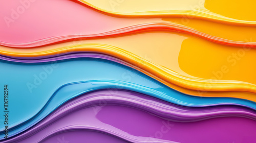 Wallpaper Mural Vibrant Waves of Color Create Harmonious Flow in Abstract Art Design Torontodigital.ca