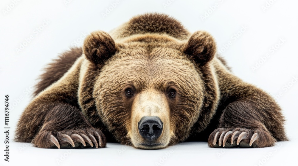 Fototapeta premium A Close-Up of a Brown Bear