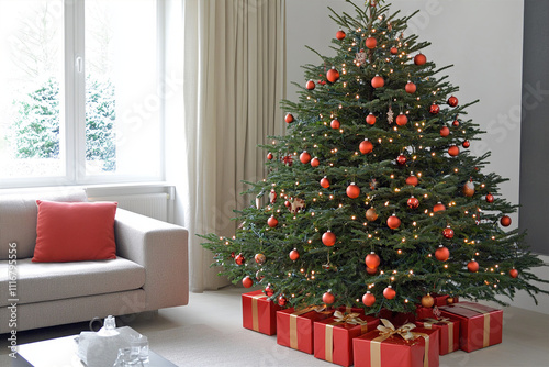 christmas tree and gifts