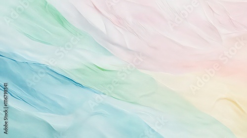 Wallpaper Mural A soft gradient of pastel hues, including powder blue, mint green, light pink, and lemon yellow, flowing smoothly across a textured canvas-like background for a calming, artistic aesthetic. Torontodigital.ca