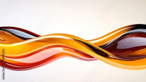 Fluid Motion of Vibrant Waves in Warm Colors Creates an Artistic Background
