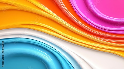Vibrant Swirls of Color Create Dynamic Abstract Art With Flowing Patterns and Depth