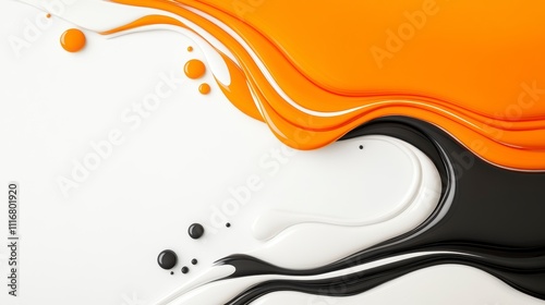 Artistic Flow of Vibrant Colors in Abstract Design Showcasing Smooth Textures and Contrasts