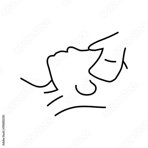 face massage therapy line icon vector. face massage therapy sign. isolated contour symbol black illustration