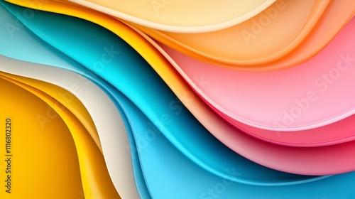 Colorful Waves of Abstract Design Create a Lively Backdrop Invoking Creativity and Inspiration
