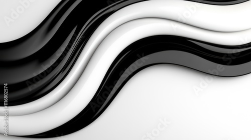 Elegant Flowing Patterns Create a Seamless Contrast of Black and White in Modern Design