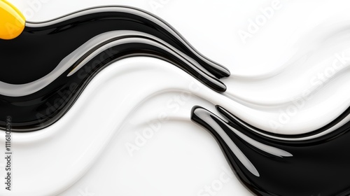 Elegant Swirls of Black and White Create a Mesmerizing Abstract Background Design
