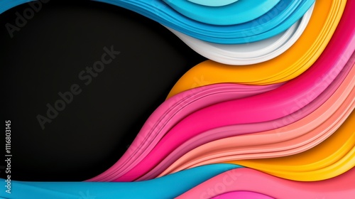Dynamic Waves of Color Create an Abstract Design for Vibrant Backgrounds and Wallpapers