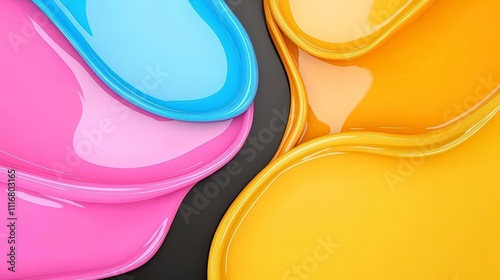 Vibrant Swirls of Color Create Dynamic Art Design Against a Dark Background