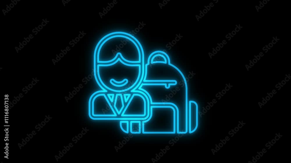 Glowing neon classmate sign animation on a black background. Glowing neon classmate sign animation on a black background.