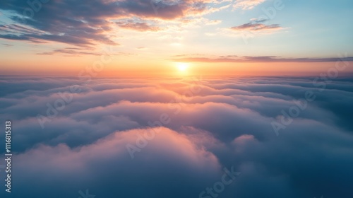 Wallpaper Mural Above the Clouds: A Sunset Symphony Torontodigital.ca