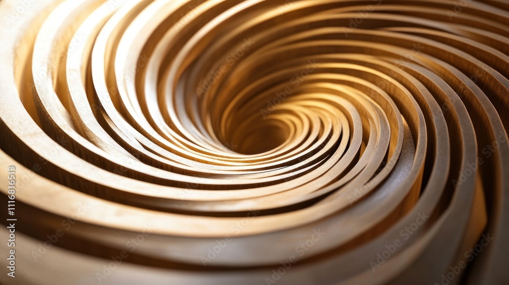 Abstract golden spiral vortex tunnel. Abstract golden spiral vortex tunnel.