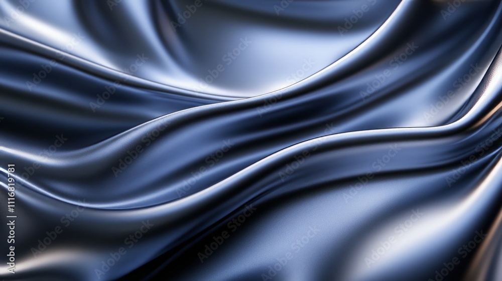 Fototapeta premium A smooth silk texture with soft, flowing curves and light reflections. 