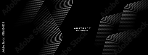 Abstract geometric line pattern on black background.