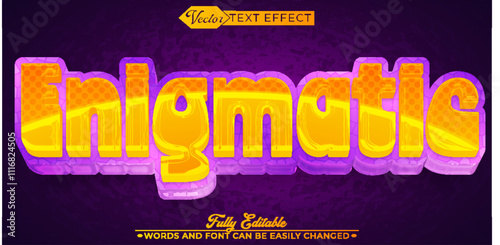 Cartoon Enigmatic Vector Editable Text Effect Template