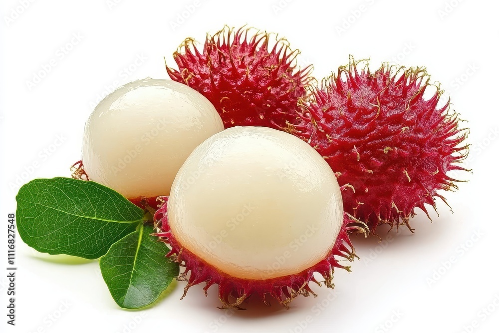 Sweet tasty rambutan fruit on a white background Sweet tasty rambutan fruit on a white background