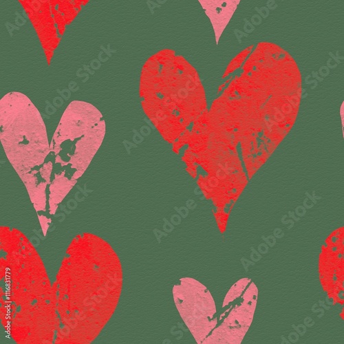 love valentines hearts seamless abstract pattern background fabric fashion design print wrapping paper digital illustration art texture textile wallpaper colorful apparel image 