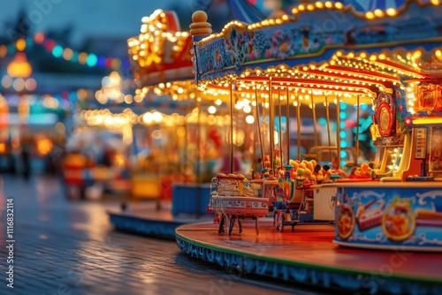 Warm lights and a cool breeze set the tone for the night festival in the walking street, where bokeh effects blurred the festive scene