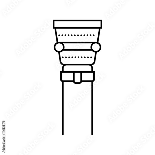 column byzantine line icon vector. column byzantine sign. isolated contour symbol black illustration
